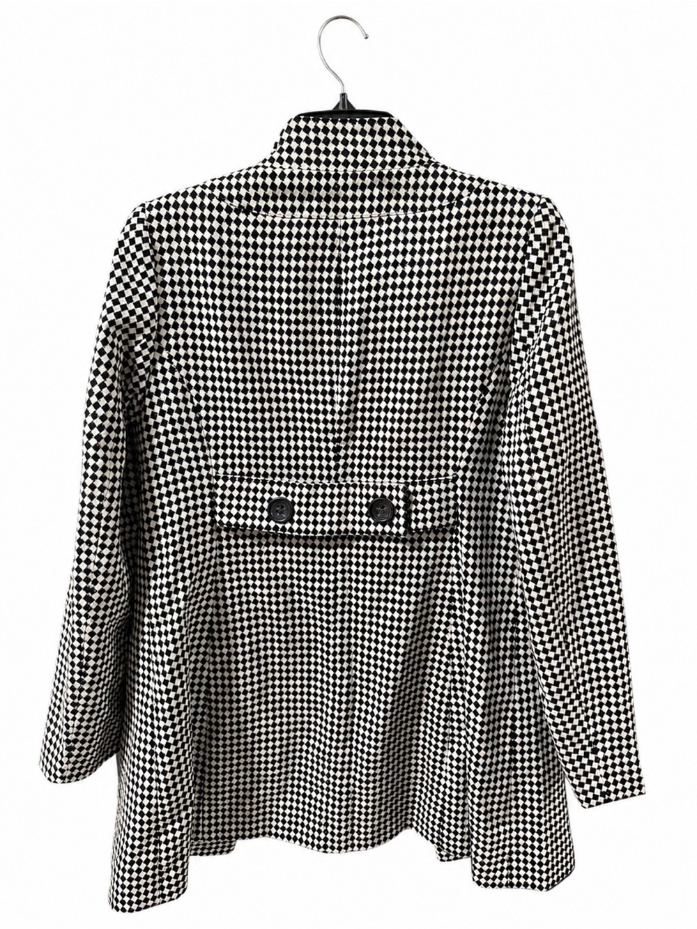 Ann Taylor LOFT Black & White Geometric Print Coat Size XS - Picture 3 of 4